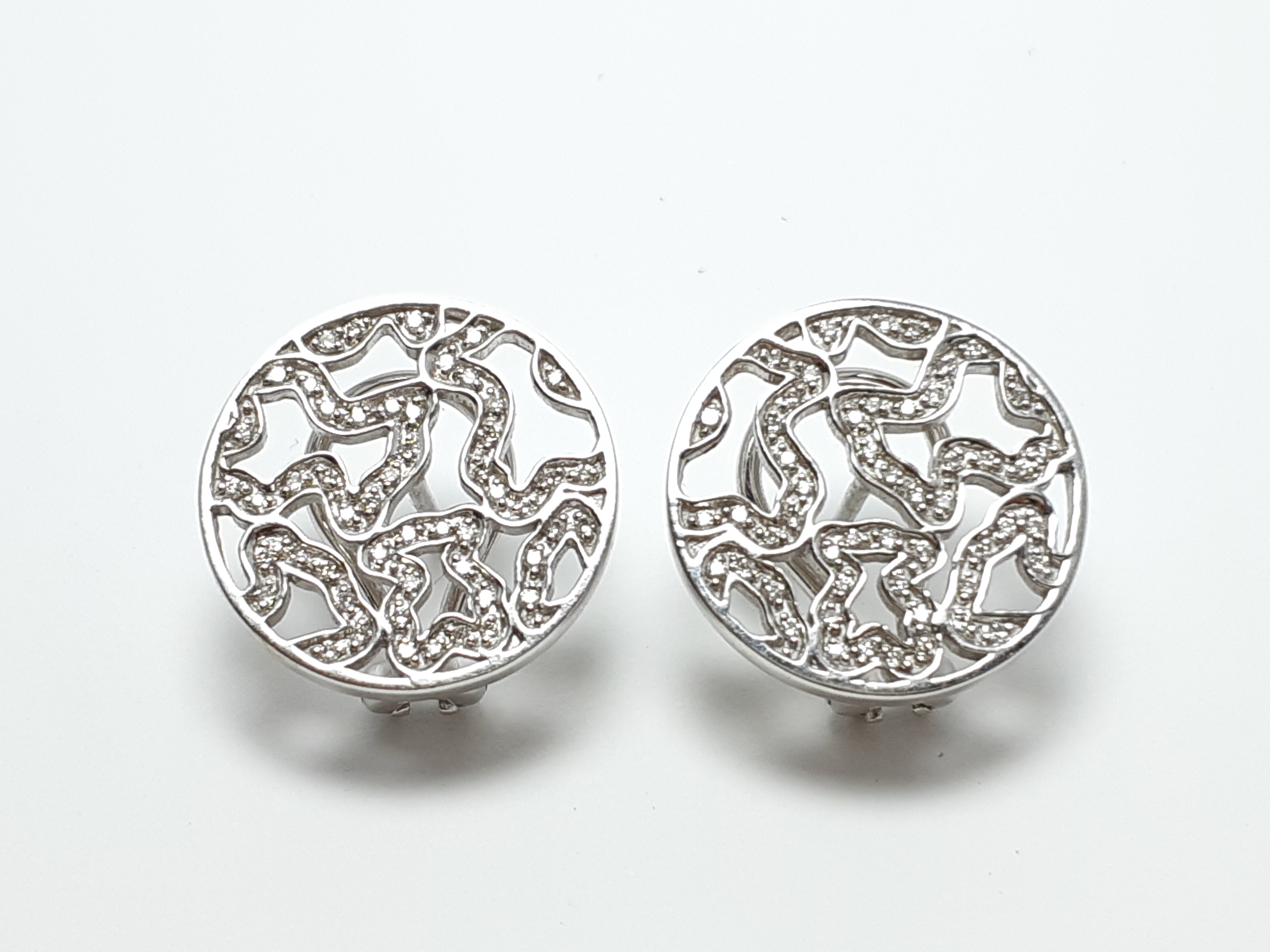 Pendientes Blanco de y Brillantes, 0.51cts. — Dantik.es